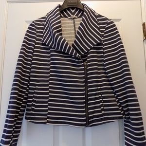 MYSTREE (Stitch Fix) navy/white striped jacket